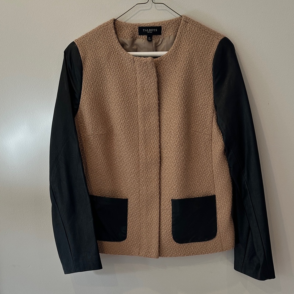 Tahari Tan and Black Blazer